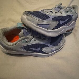 Nike Kids Purple Navy and Light Gray Sneakers. Nike Air Max Bolt